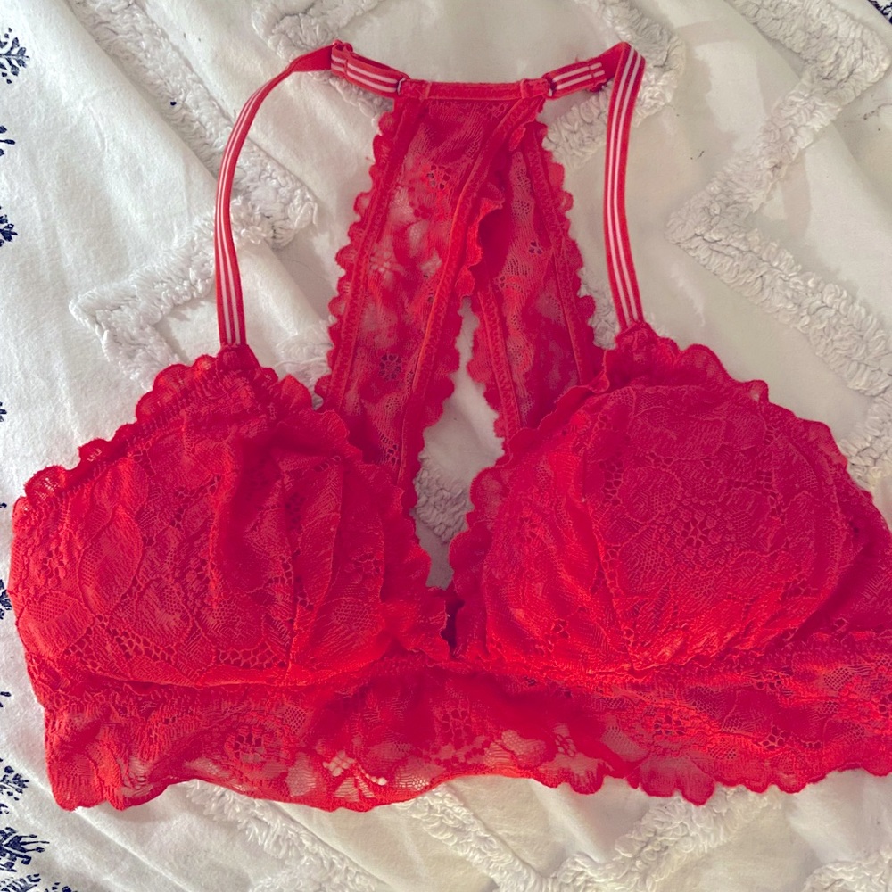 Aerie coral lace bralette NEW